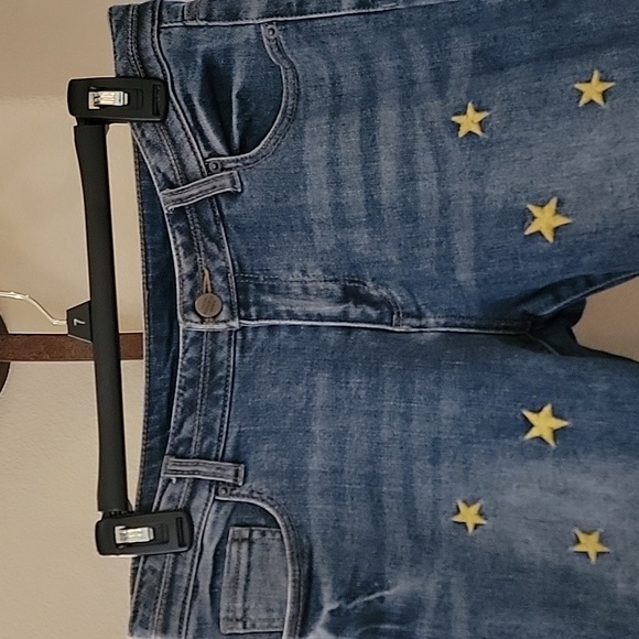 For the Republic Denim Skinny Jeans w/Embroidered Yellow Stars size 8/28 - Picture 4 of 13